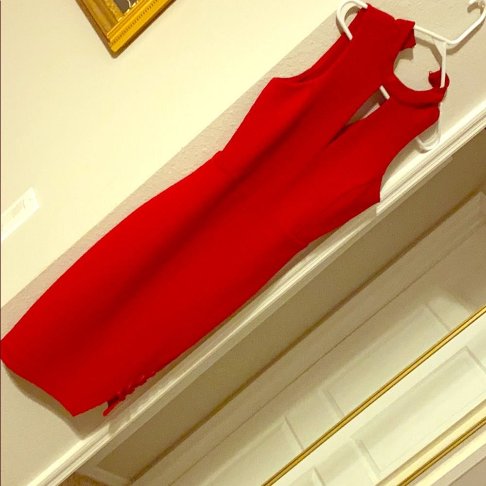 Red mini dress